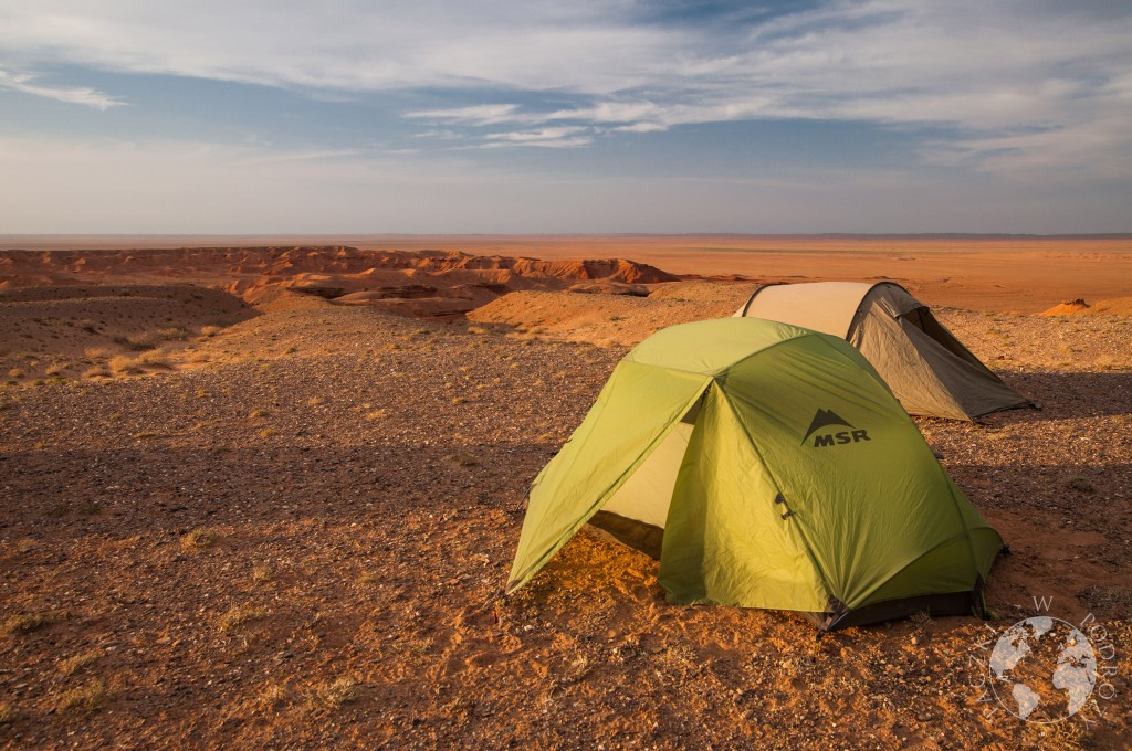 Kempingowanie pustynia Gobi, Mongolia