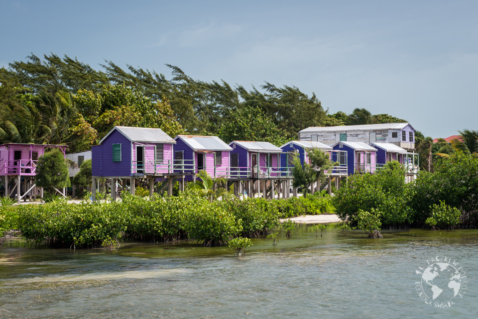 Caye Caulker pełne jest kolorowych, drewnianych domów